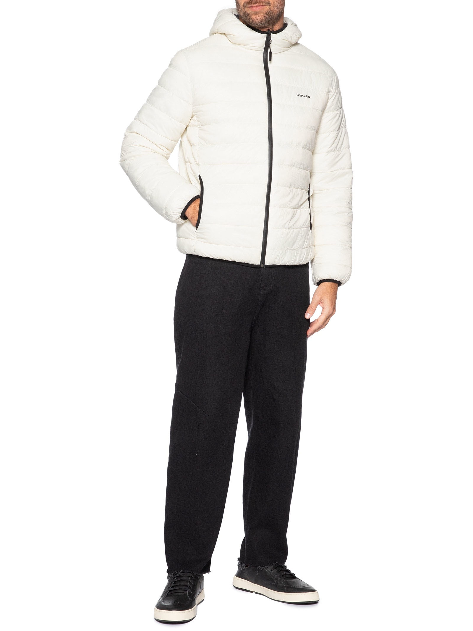 Jaqueta Masculina Superlight Hood Double Branco Osklen