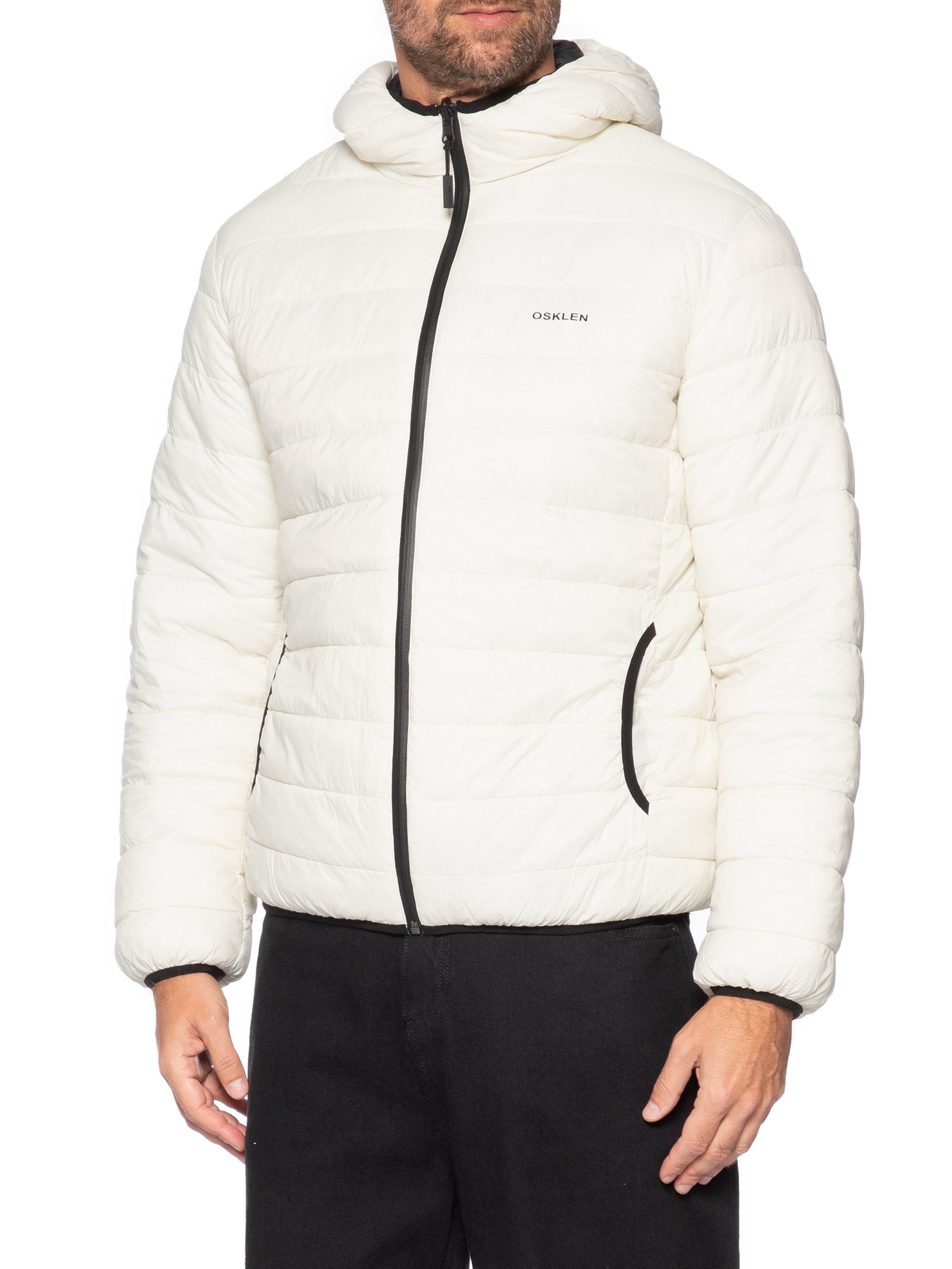 Jaqueta Masculina Superlight Hood Double Branco Osklen