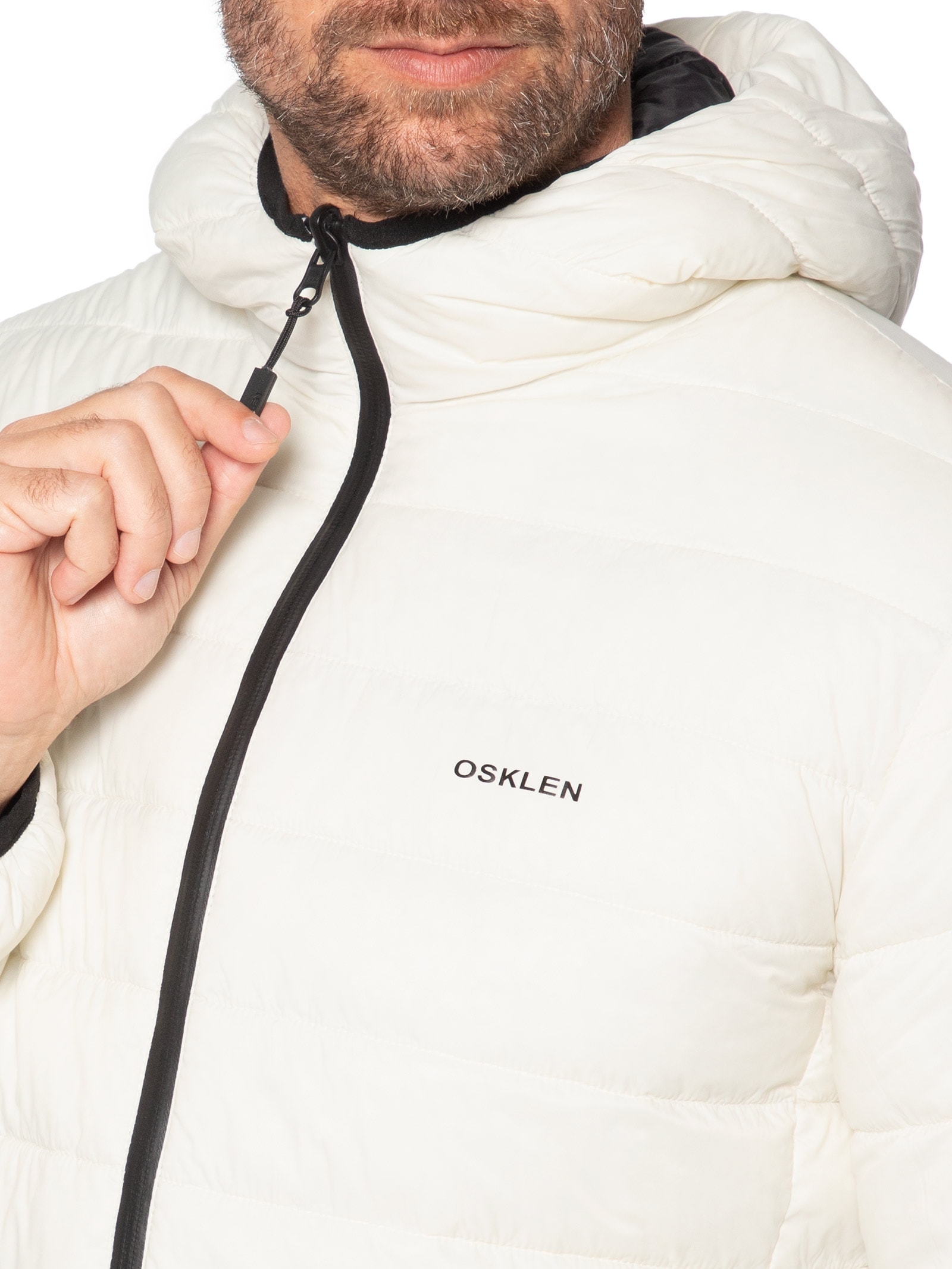 Jaqueta Masculina Superlight Hood Double Branco Osklen