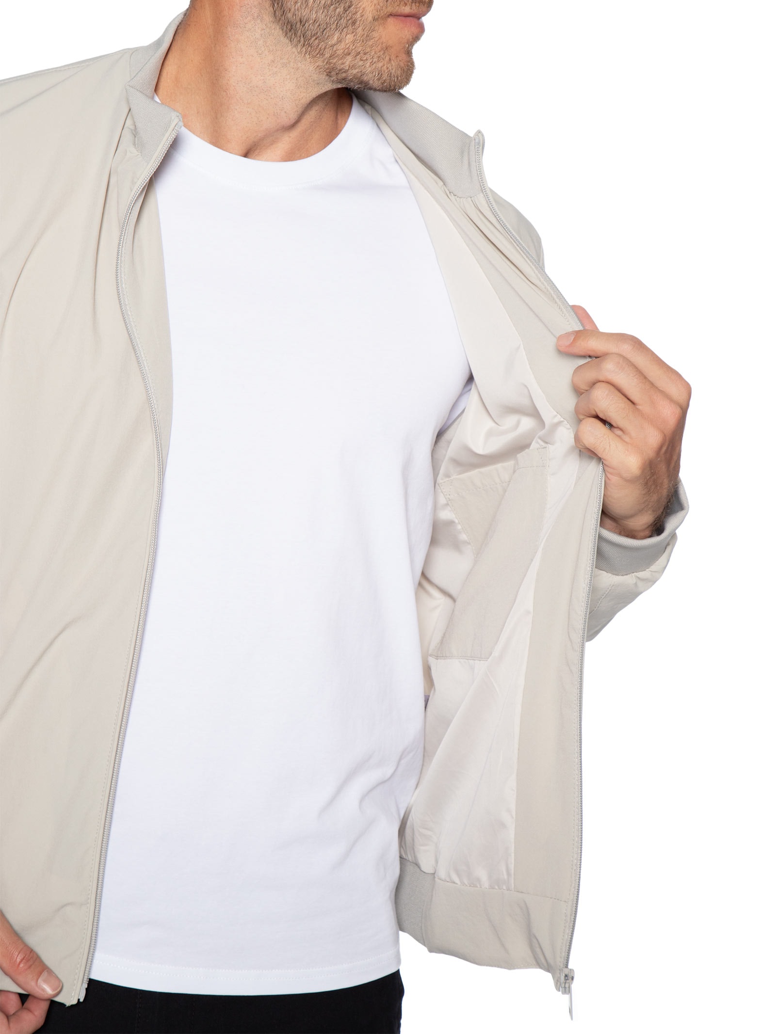 Jaqueta Masculina Tecido Tech Cinza Basiq Men