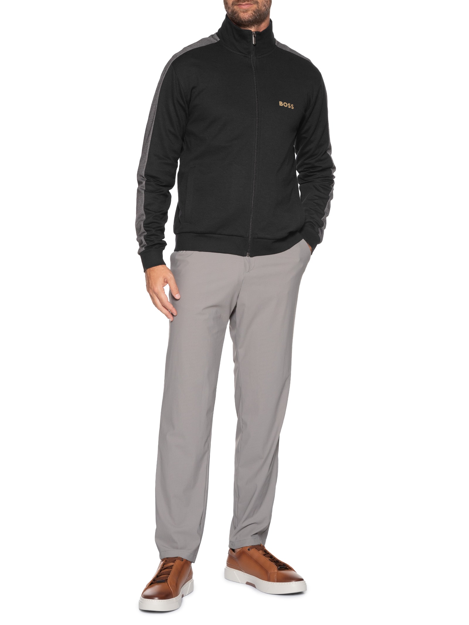 Jaqueta Masculina Tracksuit HBEU Preto Boss