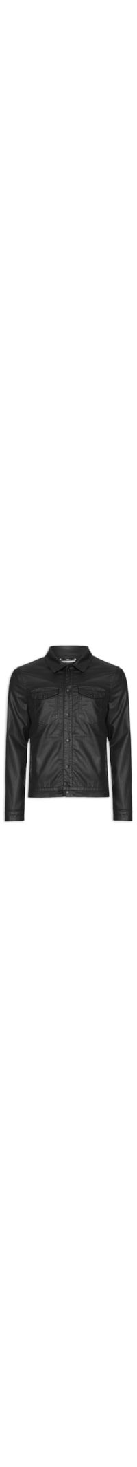 Jaqueta Masculina Trucker Black Resinado - Preto