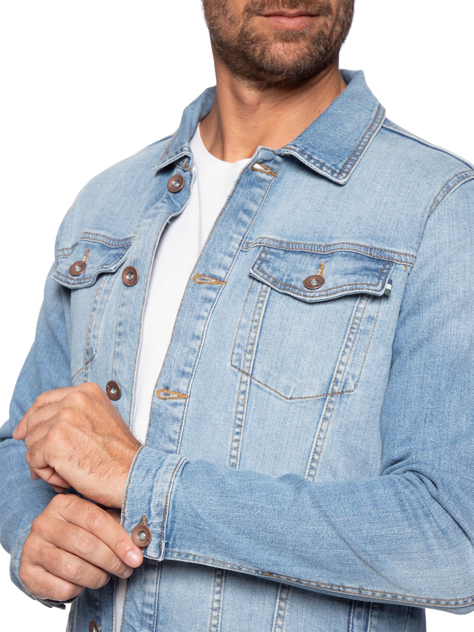 Jaqueta Masculina Trucker Jeans Max Azul Reserva