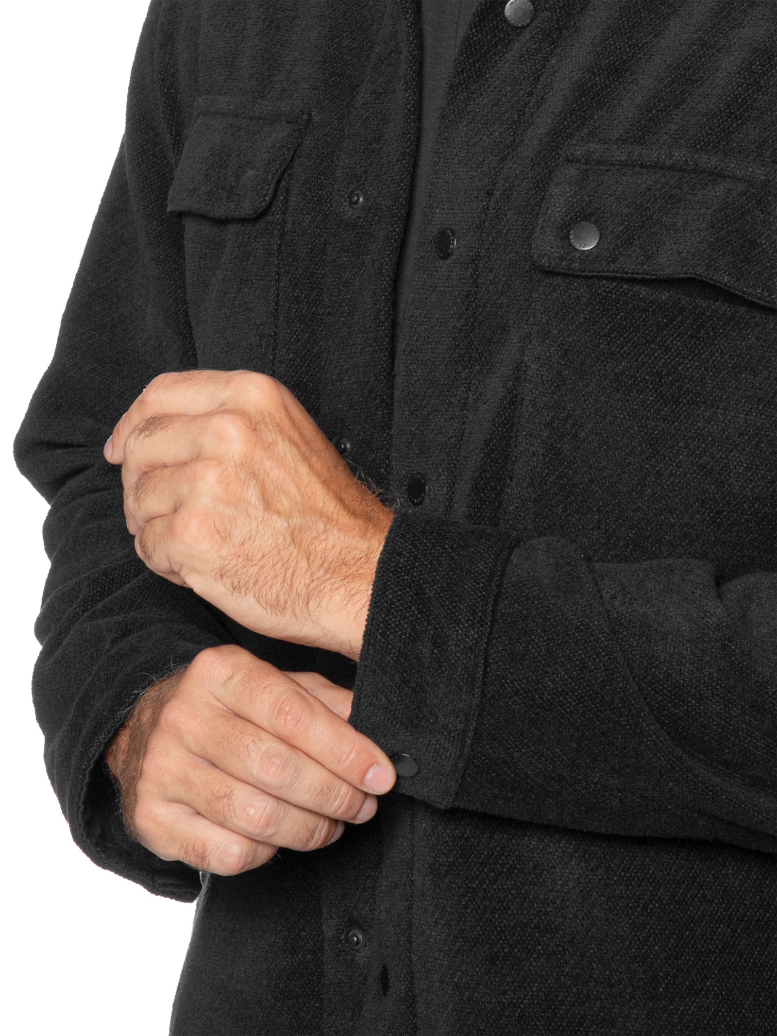 Jaqueta Masculina Tweed Cotton Texture – Preto Osklen