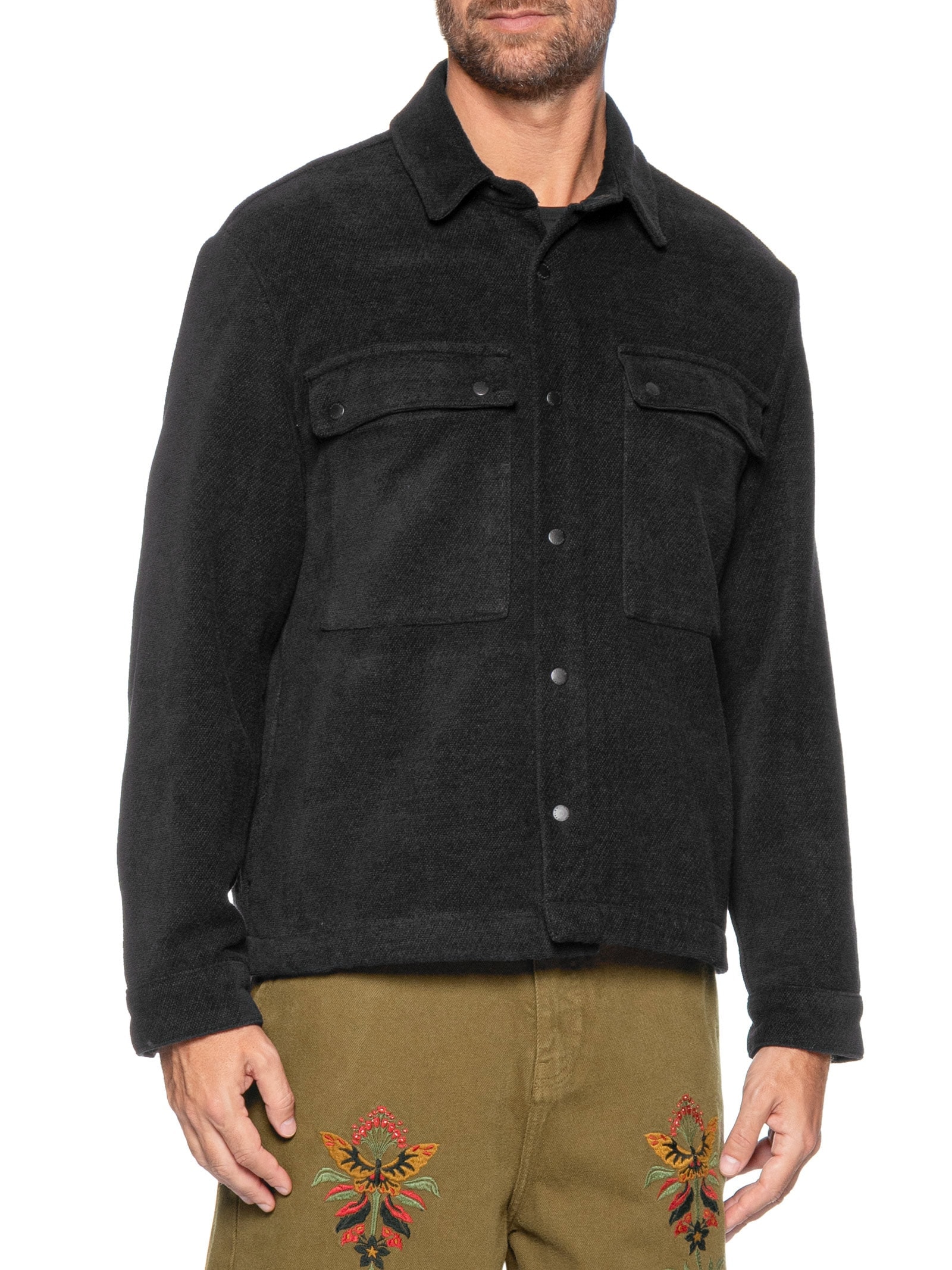 Jaqueta Masculina Tweed Cotton Texture – Preto Osklen