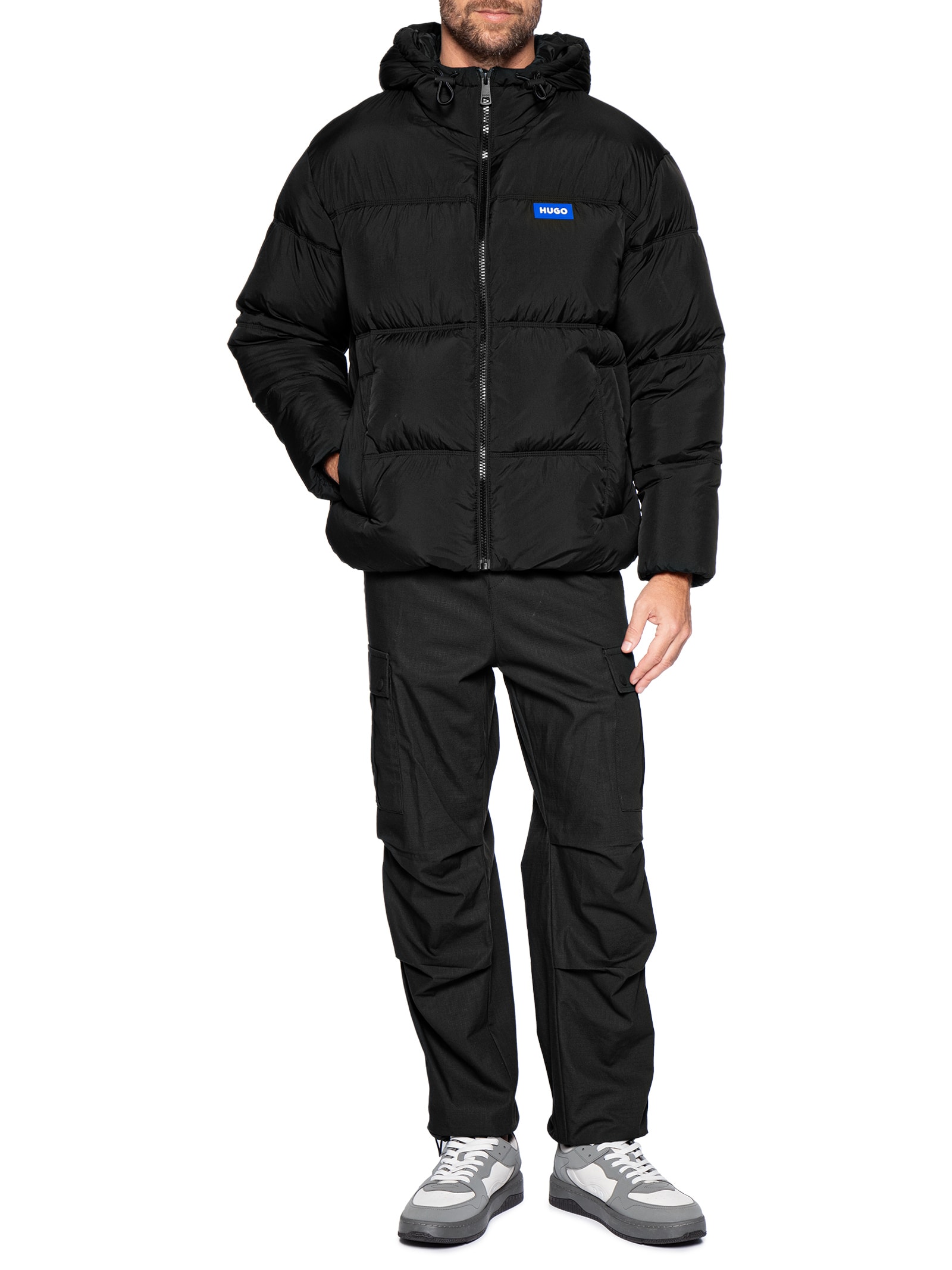 Jaqueta Masculina Water Repellent Padded Preto Hugo