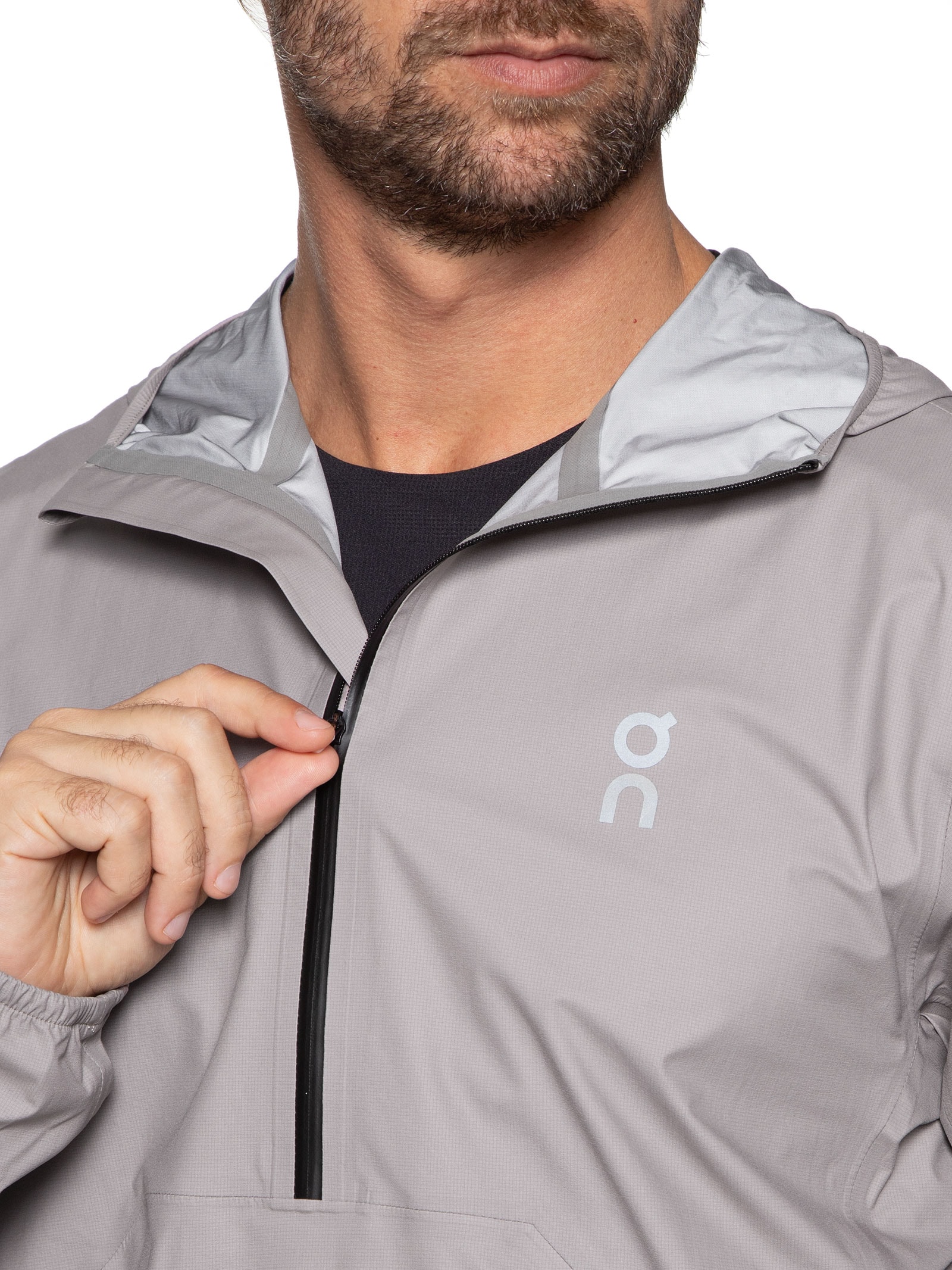 On Running - Jaqueta Masculina Waterproof Anorak - Cinza