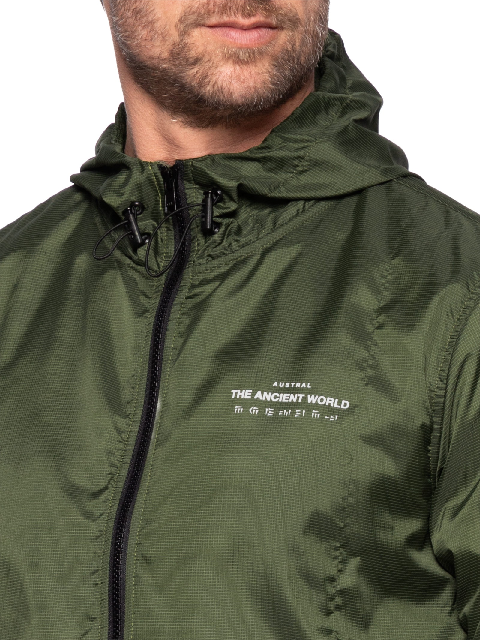 Austral - Jaqueta Masculina Windbreaker Ancient World - Verde