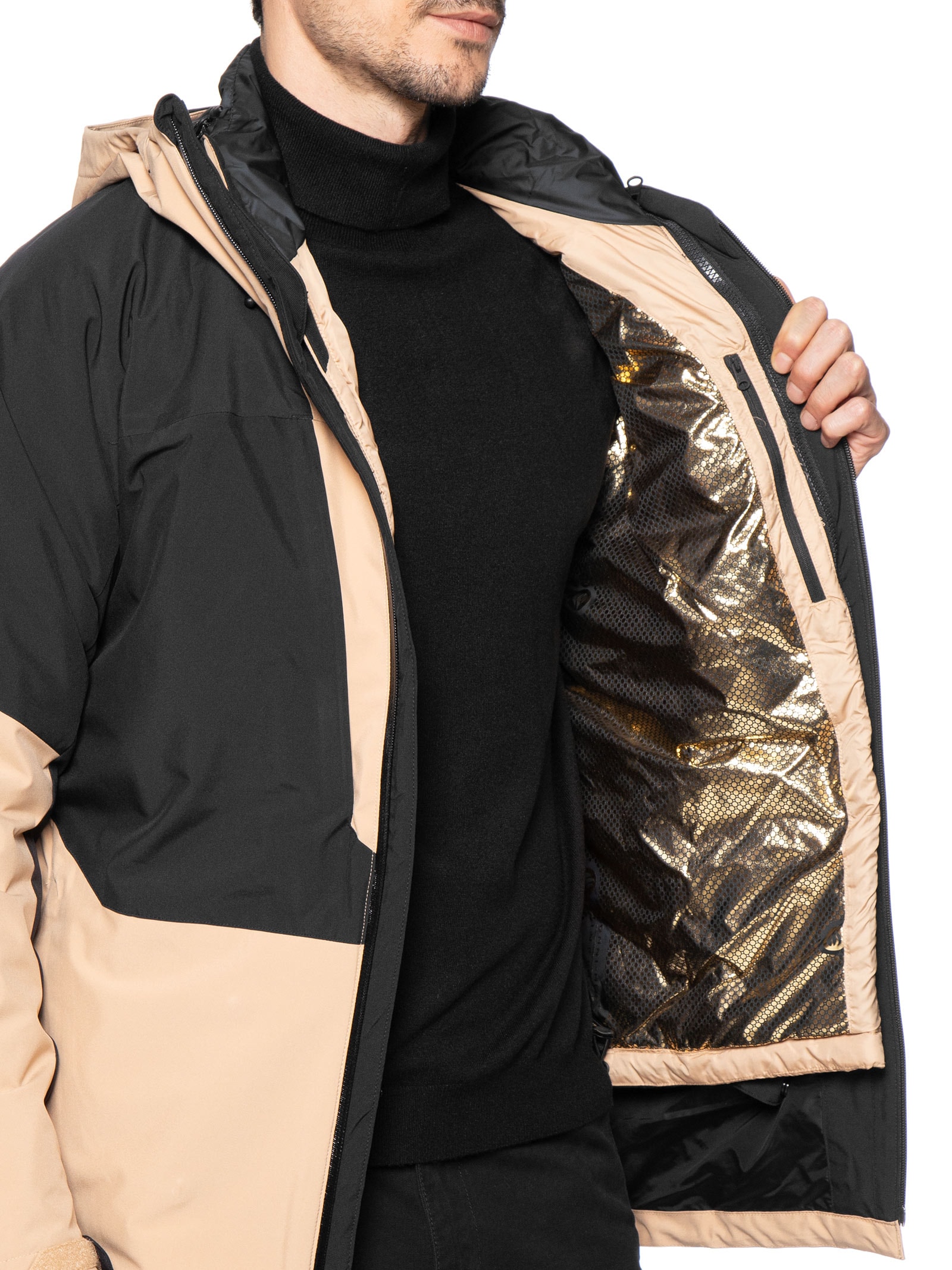 Jaqueta Masculina Winter District II Interchange Com Capuz Bege Columbia