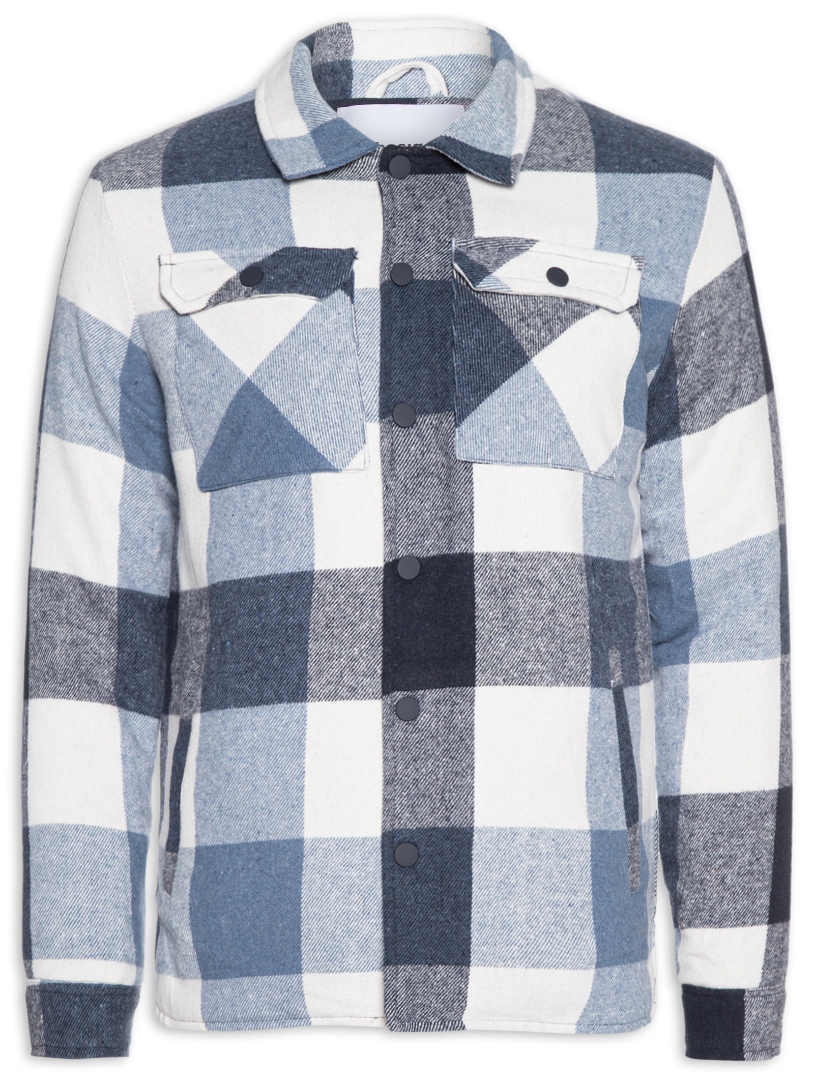 Jaqueta Masculina Xadrez Azul Basiq Men