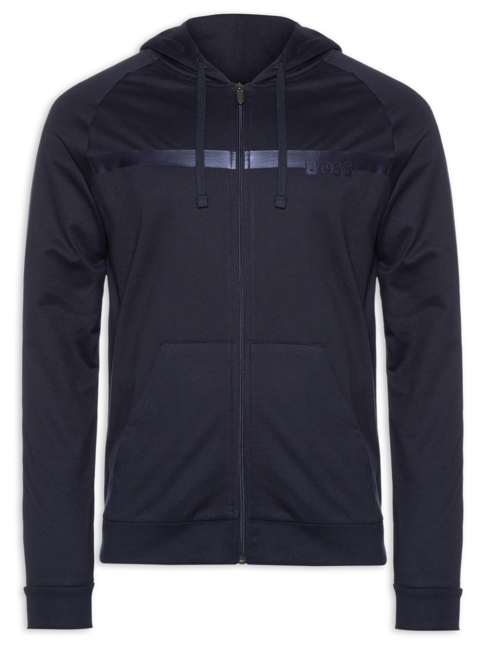 Jaqueta Masculina Zipped Authentic H Azul Boss