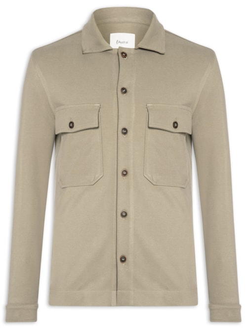 Jaqueta Overshirt Masculina Malha Stelvio – Bege