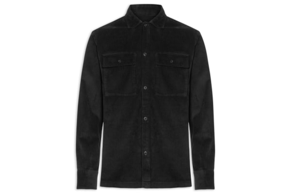 Jaqueta Overshirt Masculina Perfect em Veludo - Preto