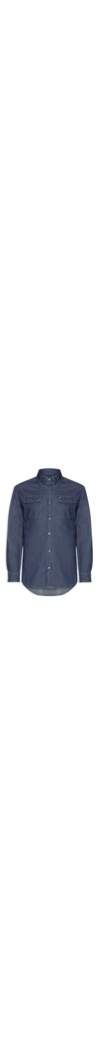 Jaqueta Overshirt Masculina Relaxed Fit Denim Dark - Azul