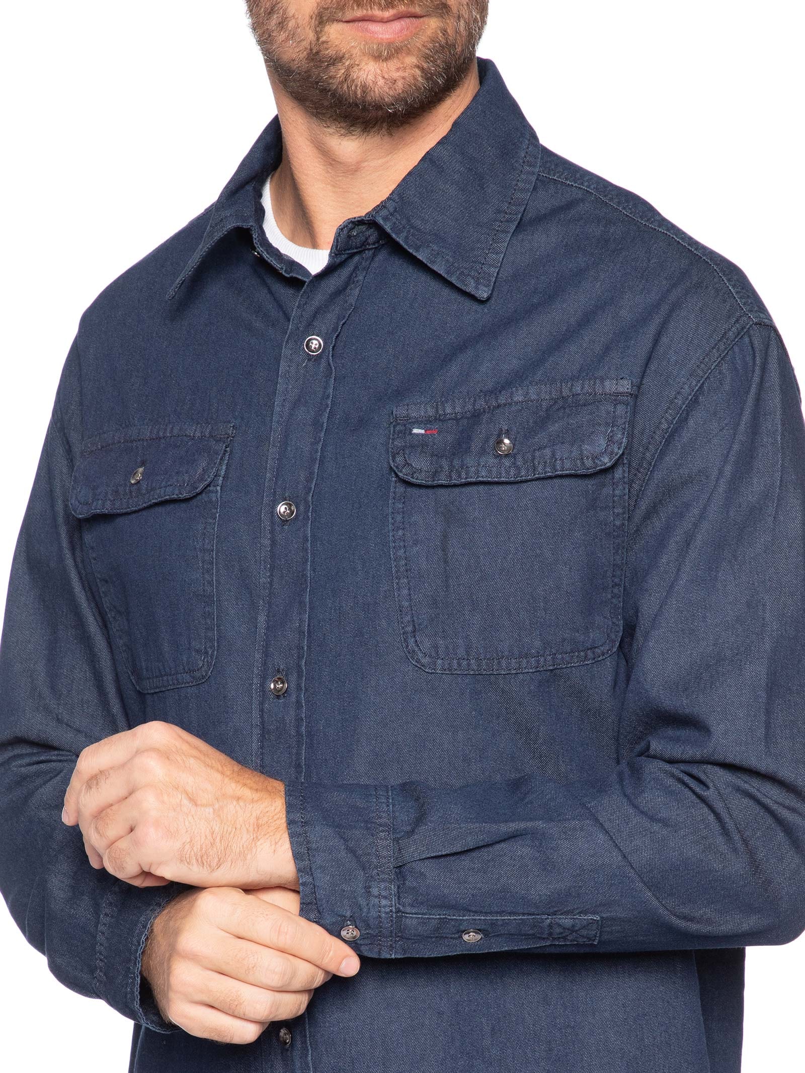 Jaqueta Overshirt Masculina Relaxed Fit Denim Dark Azul Tommy Jeans