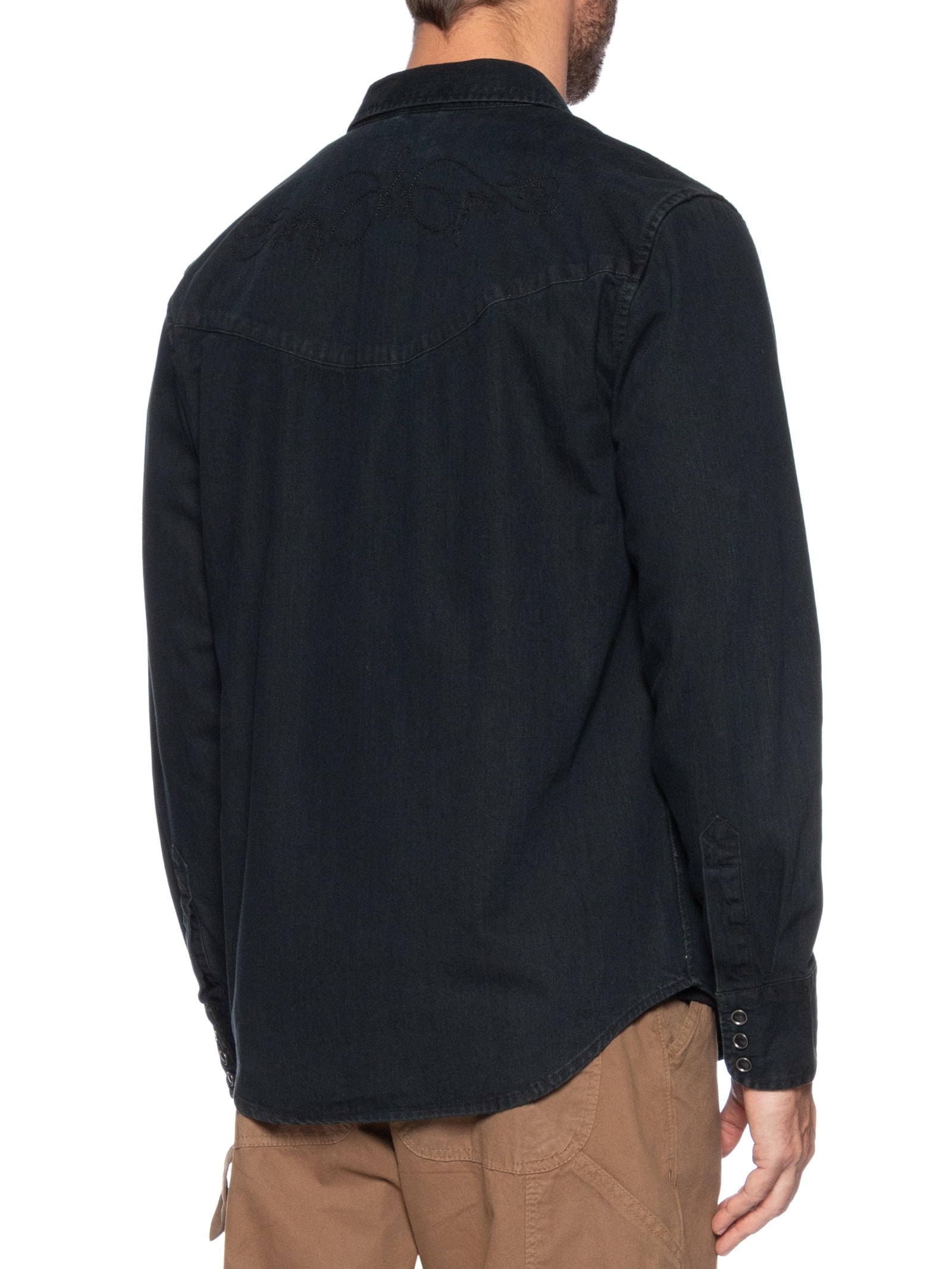 Jaqueta Overshirt Masculina Smiley Western Preto Levi's
