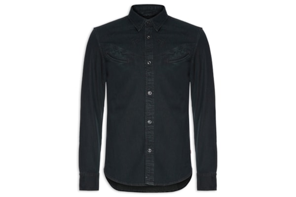 Jaqueta Overshirt Masculina Smiley Western - Preto