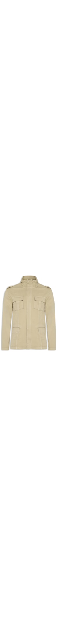 Jaqueta Parka Masculina Pockets Gola Alta - Marrom