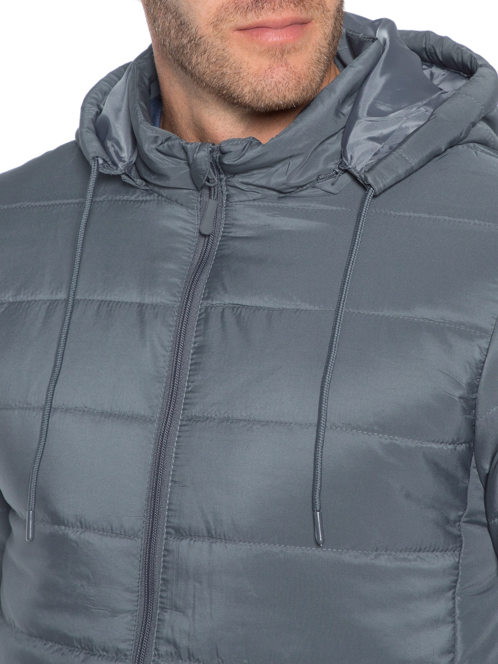Jaqueta Puffer Cinza Basiq Men