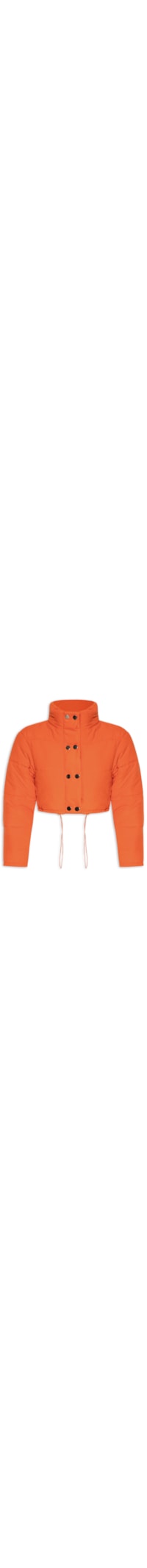Jaqueta Puffer Cropped - Laranja