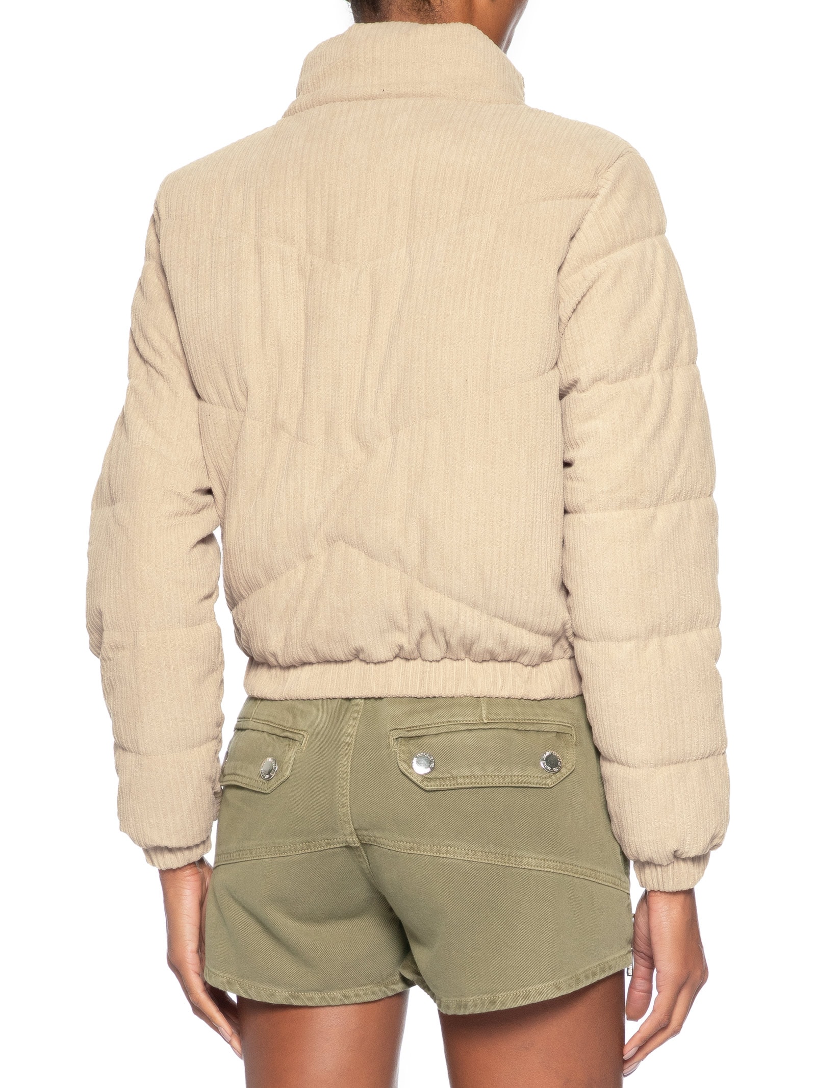 Jaqueta Puffer Feminina Bege Market 33