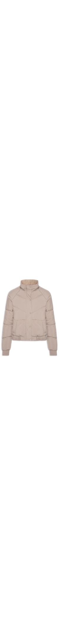 Jaqueta Puffer Feminina Com Forro Peluciado - Bege
