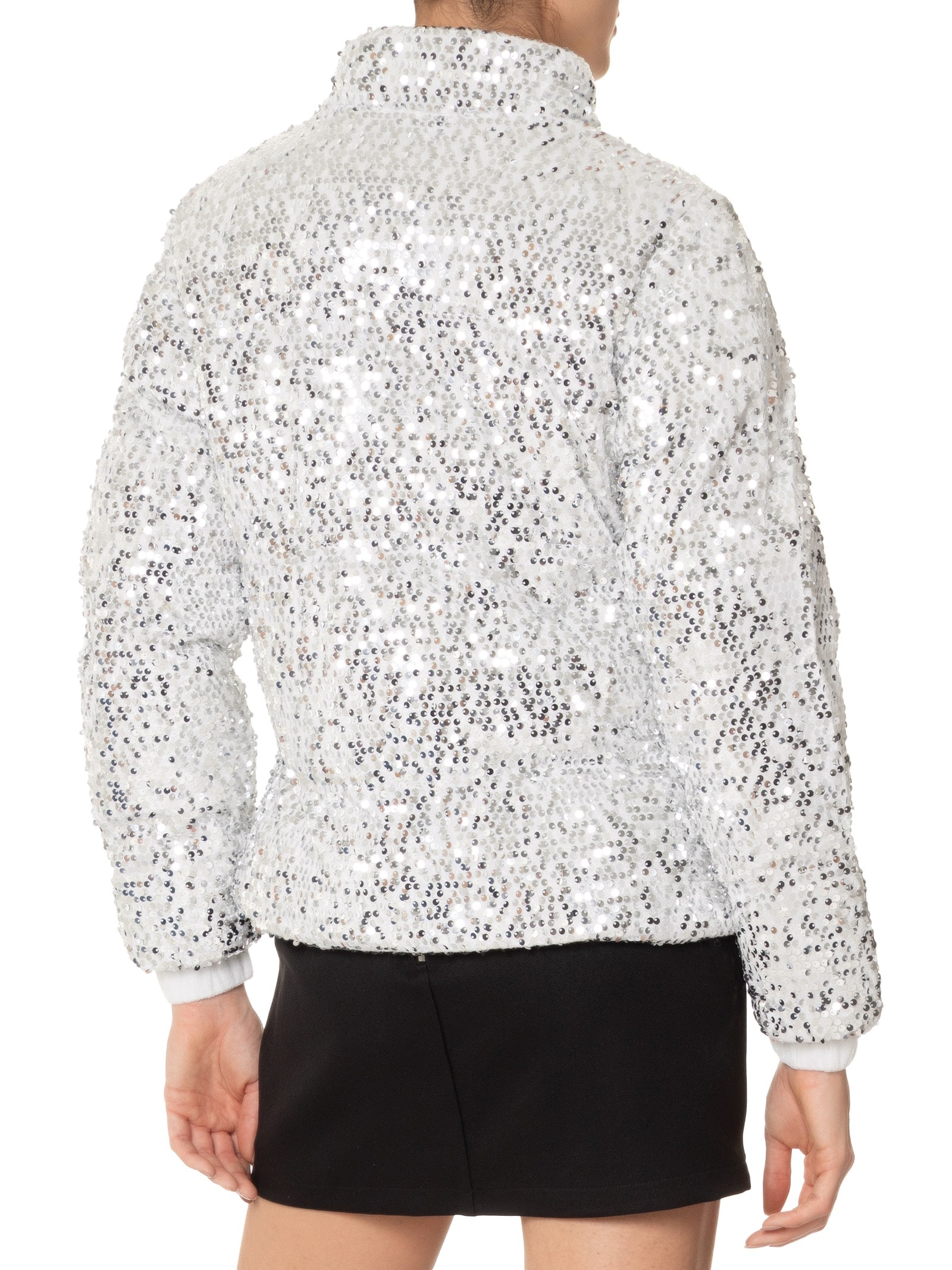 Jaqueta Puffer Feminina Com Paetê Off White Market 33