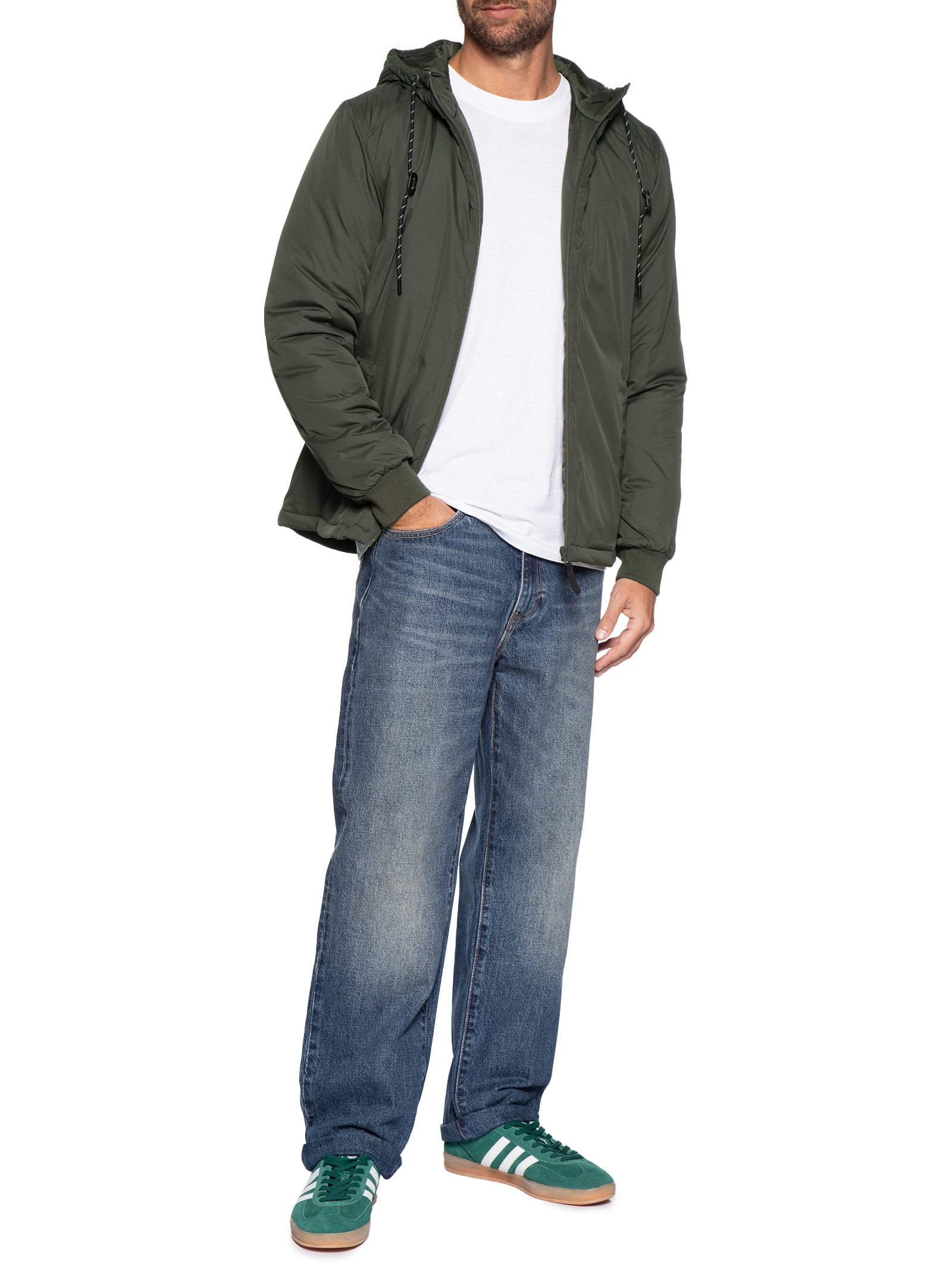 Jaqueta Puffer Masculina Acolchoada Cinza Hering