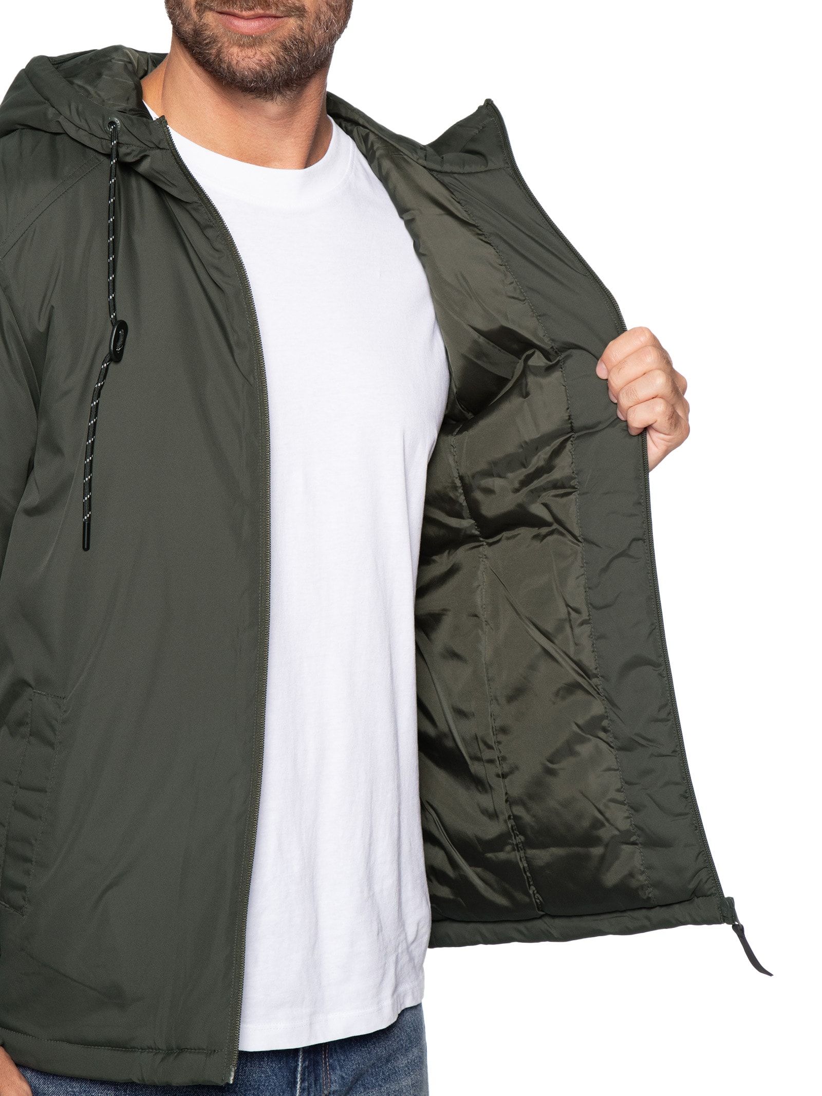 Jaqueta Puffer Masculina Acolchoada Cinza Hering