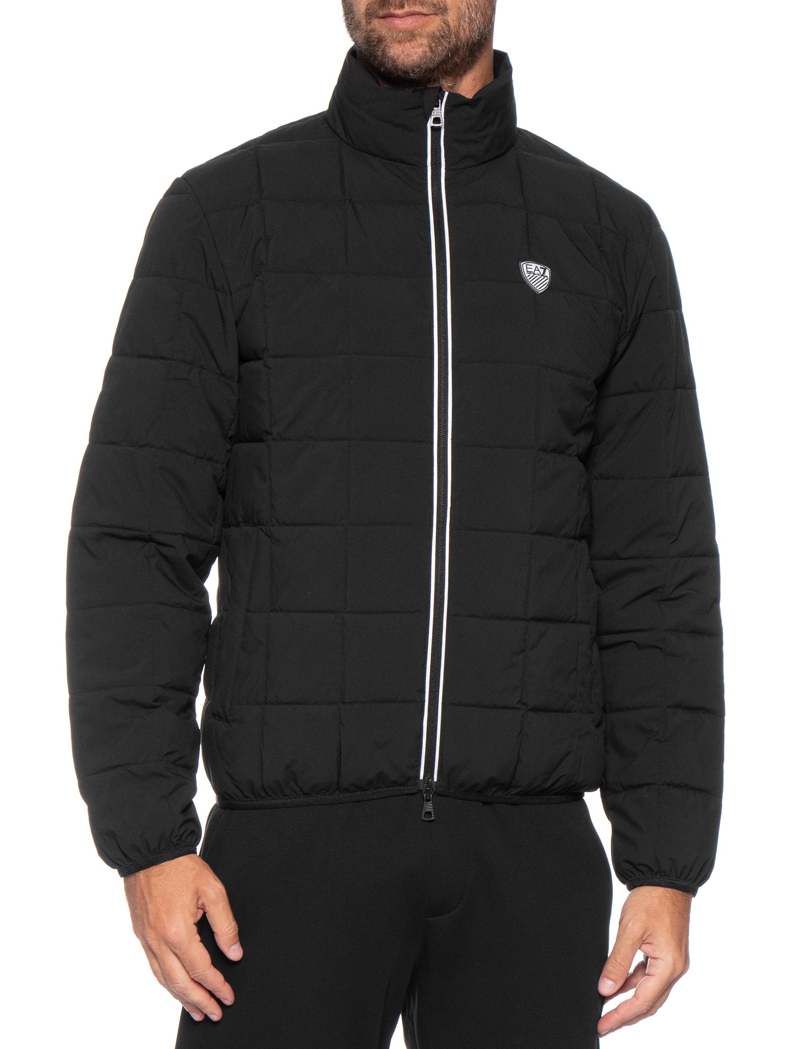 Jaqueta Puffer Masculina Brasão Train Premium Thermore – Preto Ea7 Emporio Armani