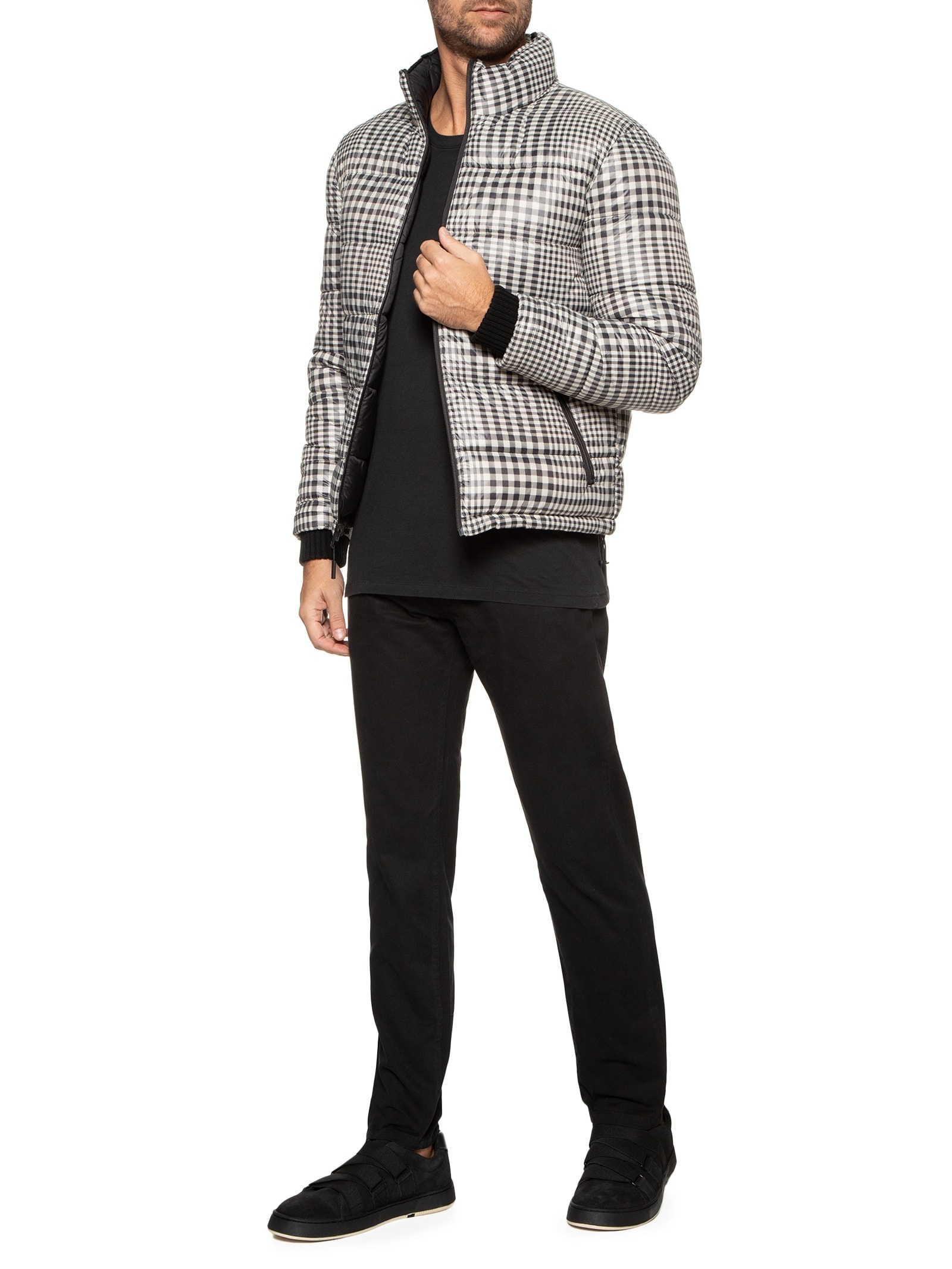 Jaqueta Puffer Masculina Double Face Interno Xadrez Preto Osklen