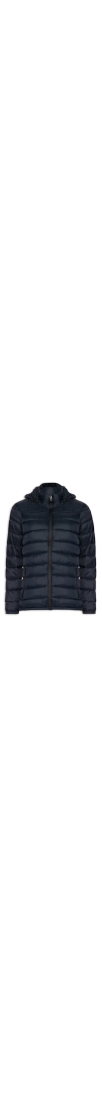Jaqueta Puffer Masculina Forrada Com Capuz - Azul