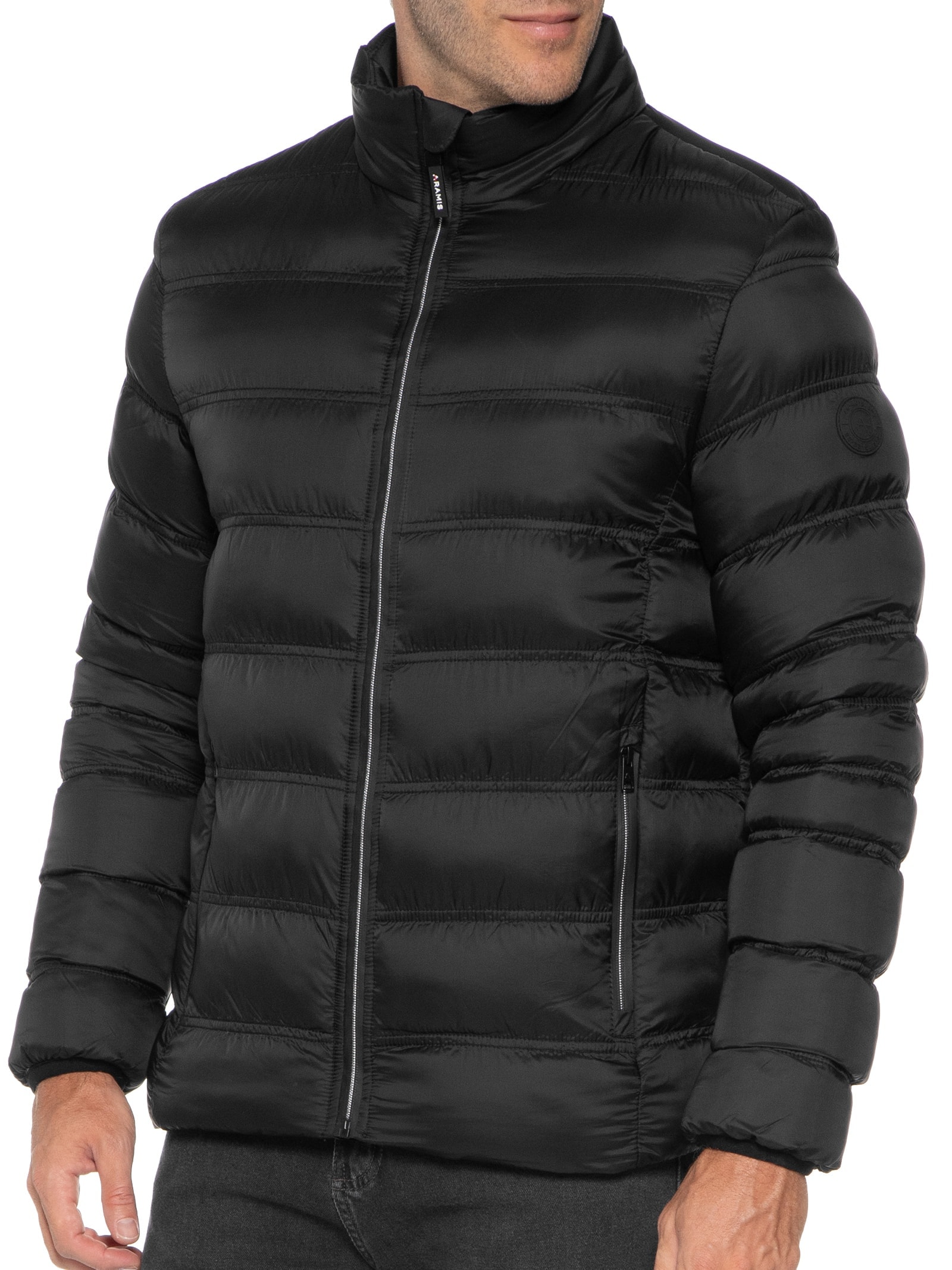 Jaqueta Puffer Masculina Rip Stop Liquid Repeller Preto Aramis