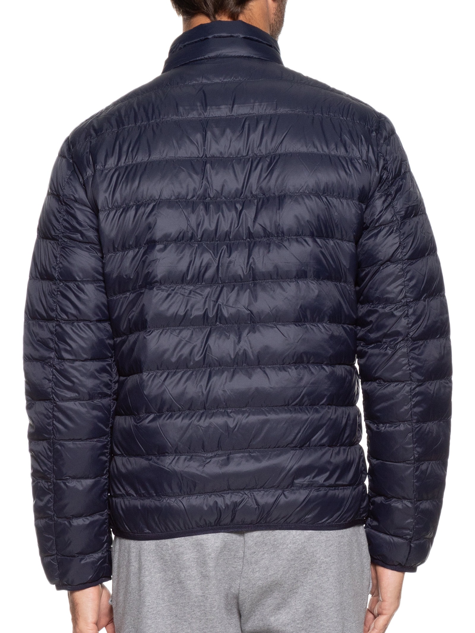 Jaqueta Puffer Masculina Train Core Down Light Azul Ea7 Emporio Armani