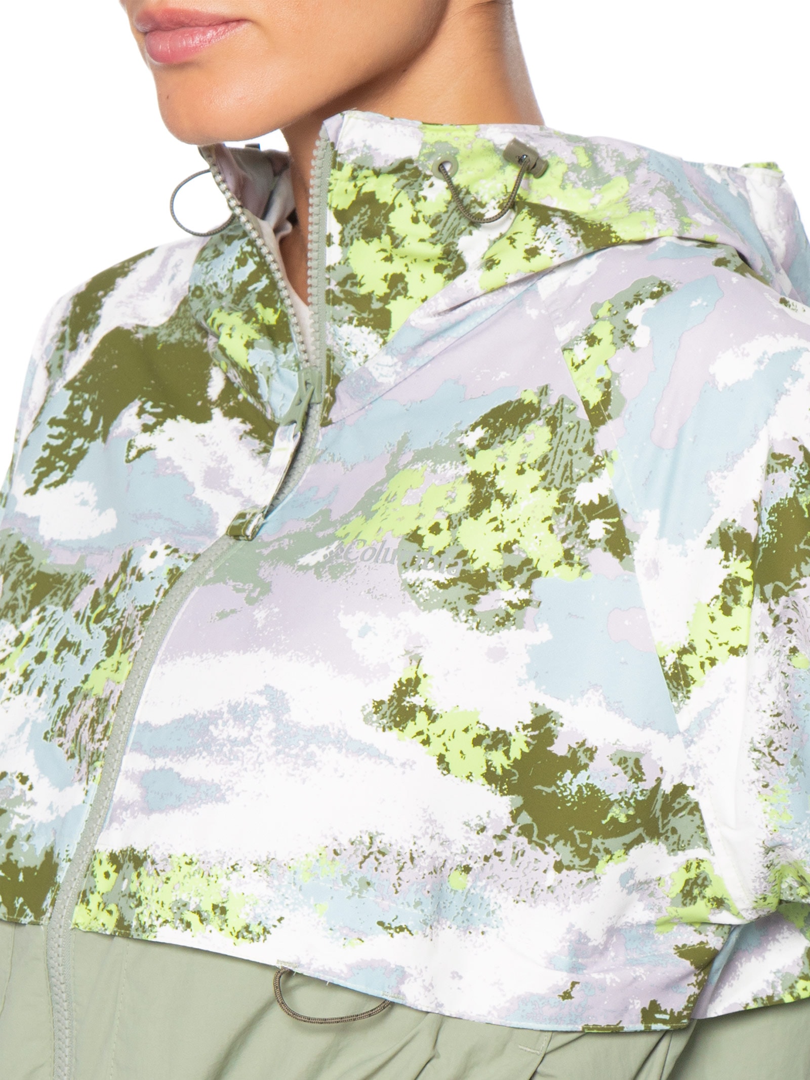 Jaqueta Spire Valley™ Printed Windbreaker – Verde Columbia