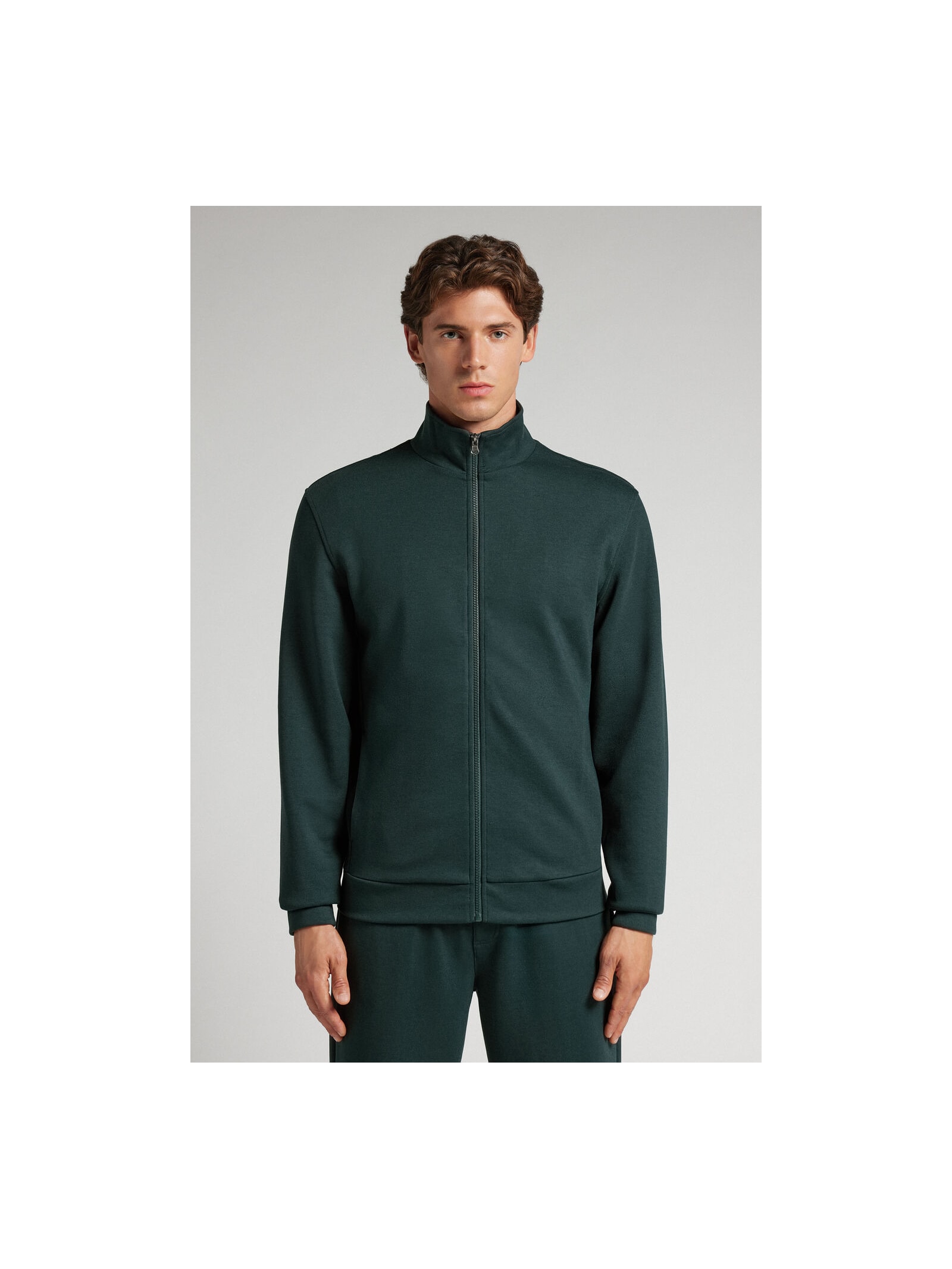 Jaqueta Técnica Efeito Soft Touch Com Zíper Verde Intimissimi