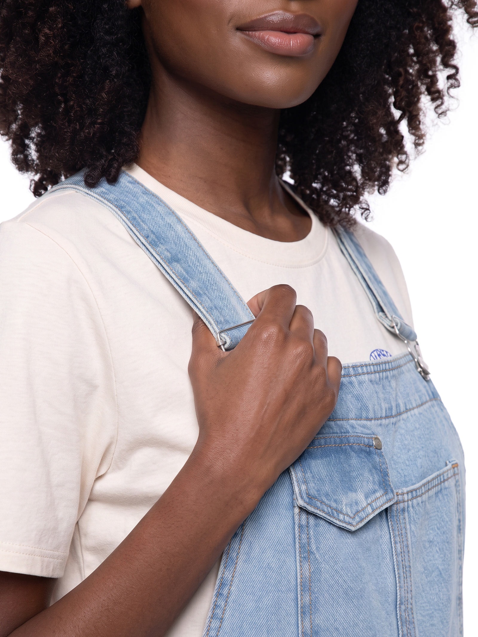 Jardineira Feminina Jeans Barrel – Azul Cantão