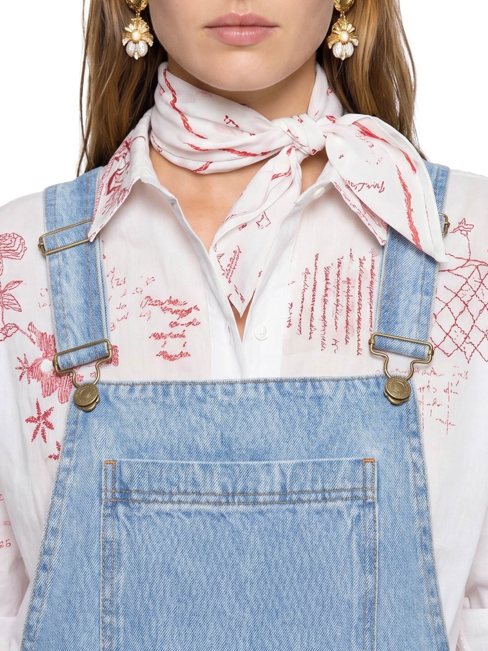 Jardineira Feminina Jeans Clássicos Azul Cantão