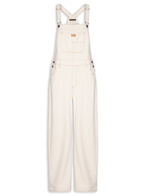 Jardineira Feminina Sarja – Off White