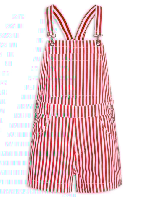 Jardineira Feminina Sarja – Vermelho