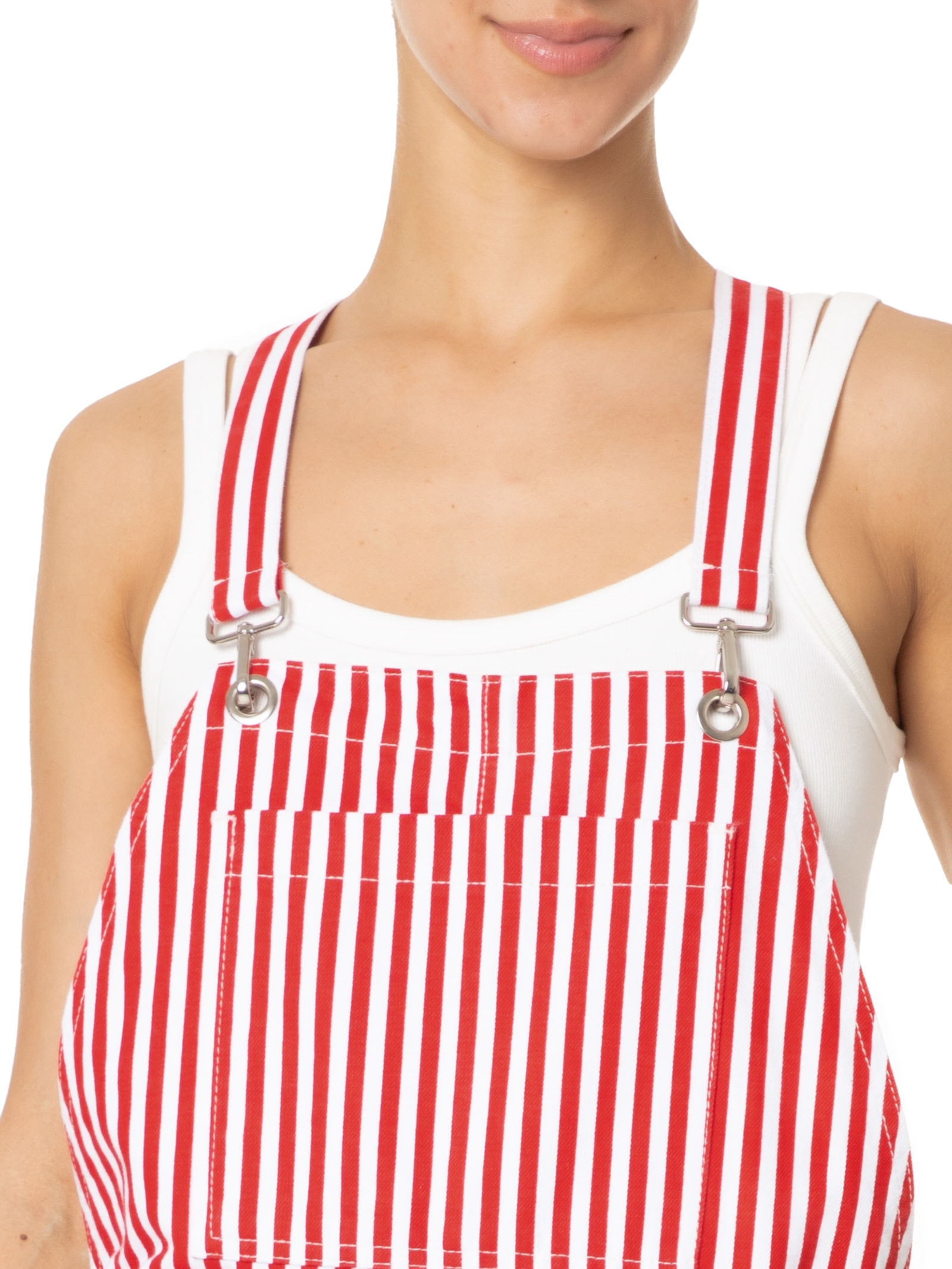 Jardineira Feminina Sarja Vermelho Colcci