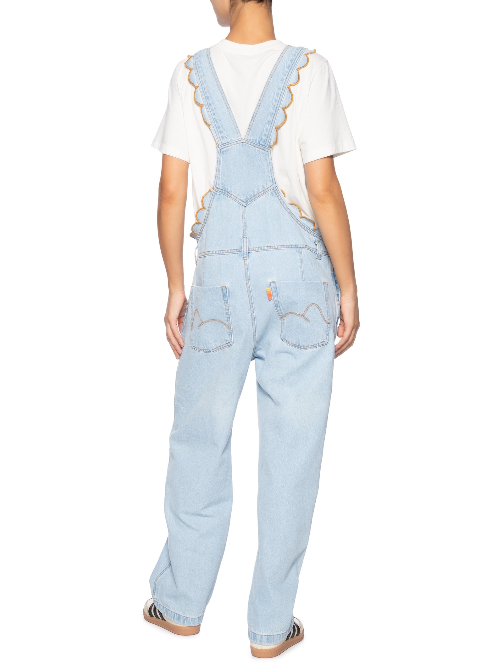JARDINEIRA JEANS FESTONE JARDINEIRA JEANS FESTONE