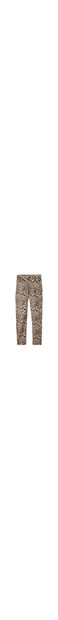 Jeans Push-Up Skinny De Cintura Alta - Animal Print