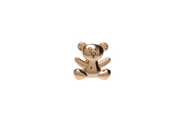 Jibbitz Feminino Gold Teddy Bear - Dourado
