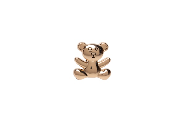 Jibbitz Feminino Gold Teddy Bear - Dourado