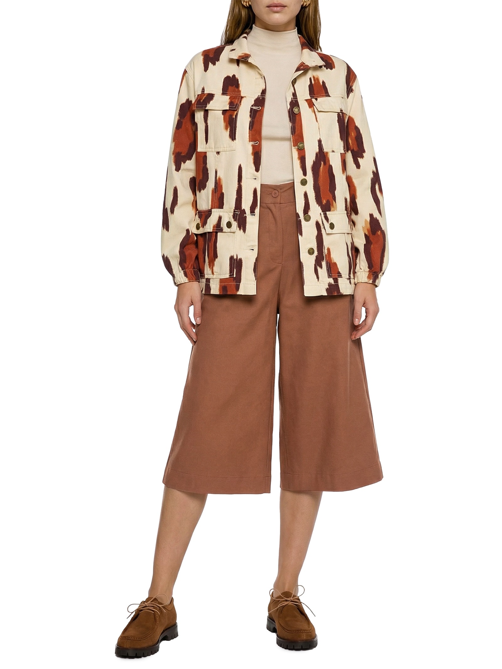 Jorts Feminino Liso Marrom Cacay