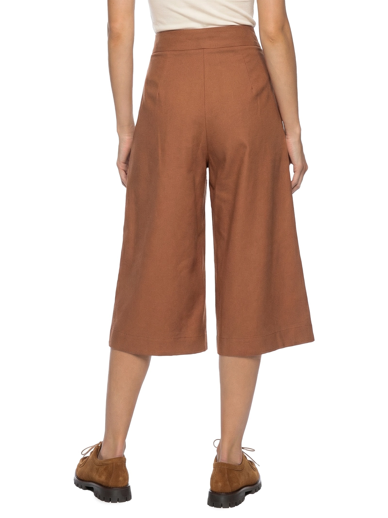 Jorts Feminino Liso Marrom Cacay