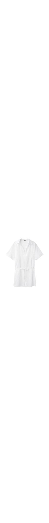 Kaftan Curto Com Cordão Ajustável - Branco