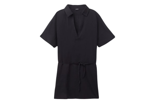 Kaftan Curto Com Cordão Ajustável - Preto