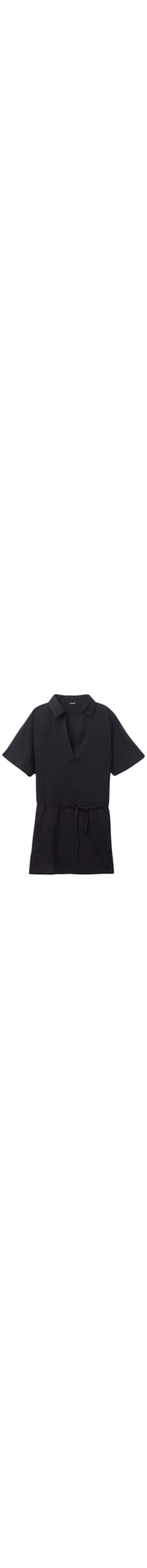 Kaftan Curto Com Cordão Ajustável - Preto